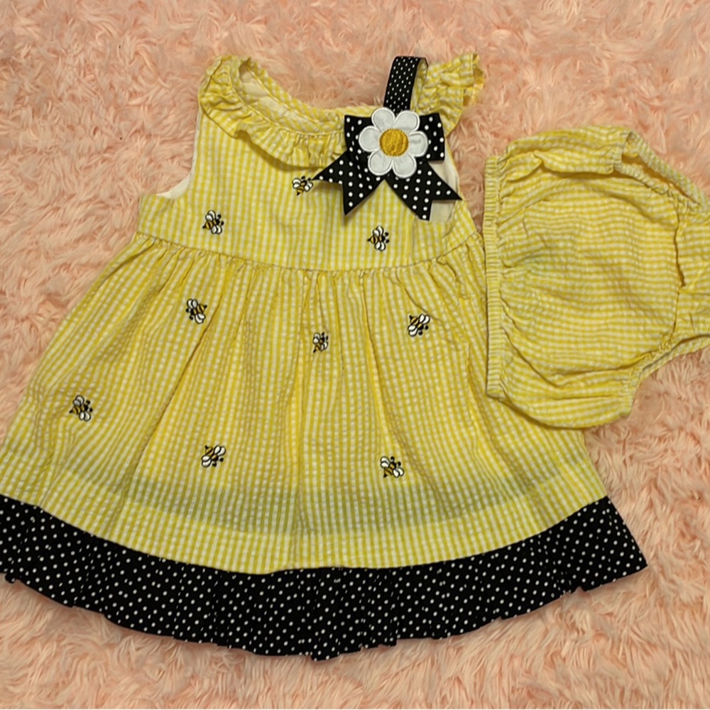 24m baby girl dress with matching bloomers
